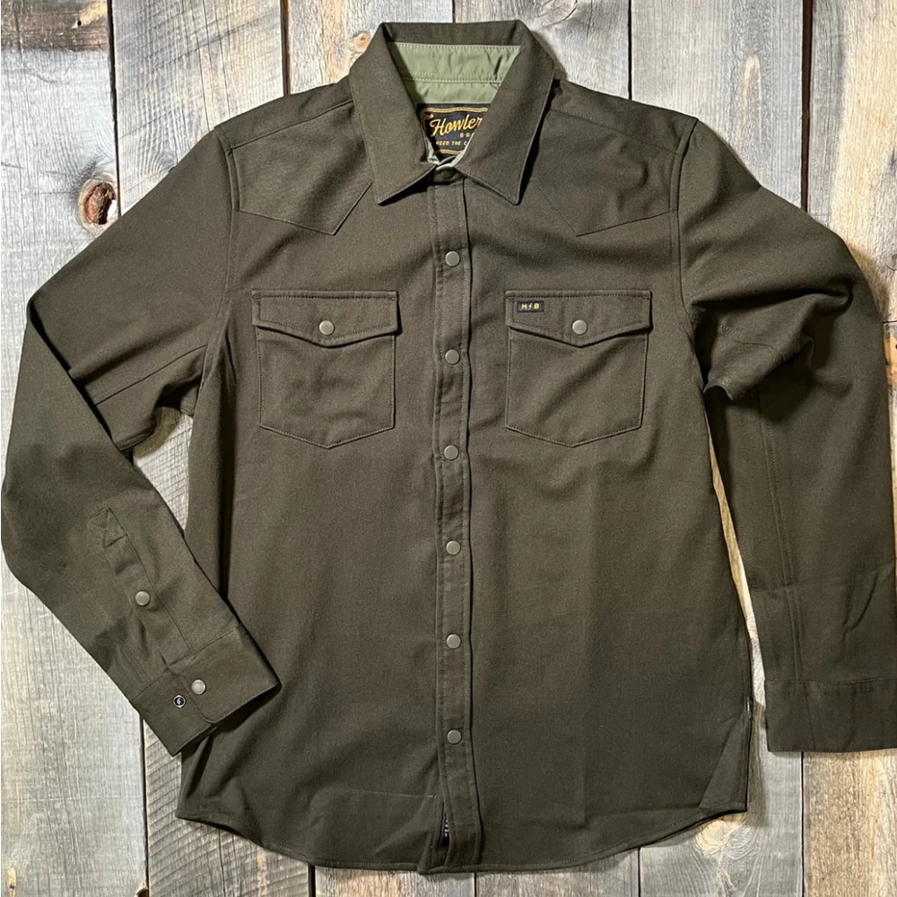 Howler Brothers Green Stockman Stretch Snap Shirt